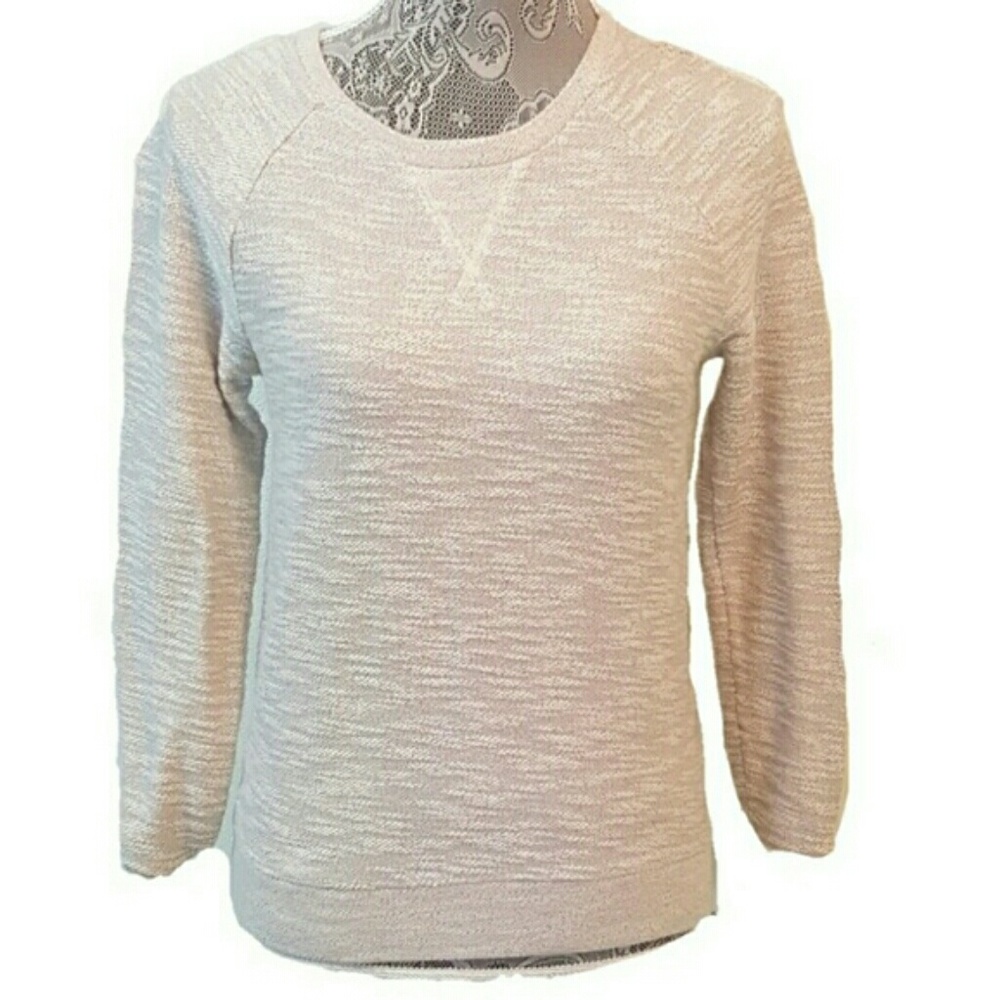 ANN TAYLOR LOFT Shimmer metallic Sweater side zip